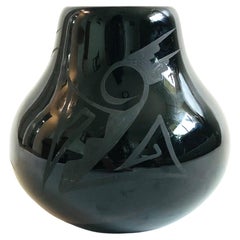 Black Pueblo Pottery Vase