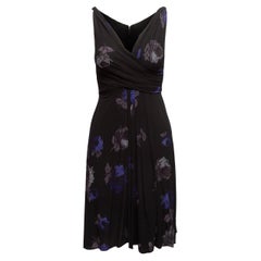 Black & Purple Prada Floral Print Dress