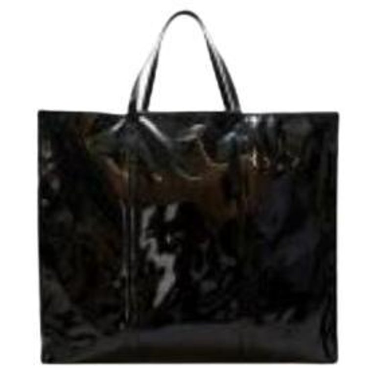 Black PVC Bazar XXL tote bag For Sale at 1stDibs
