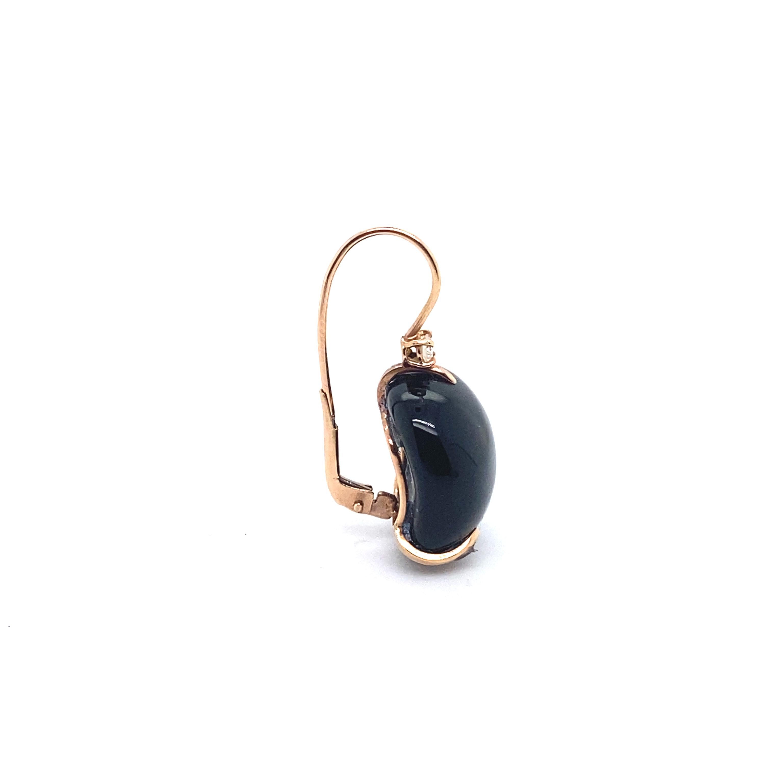 black quartz earrings