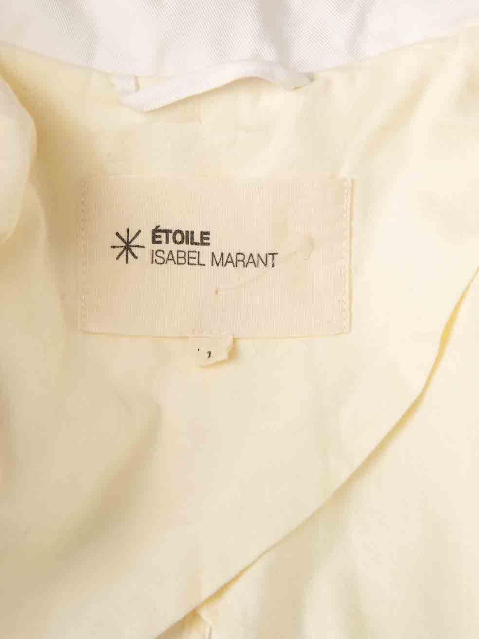 Isabel Marant Étoile White Button Up Blazer Size S For Sale 1