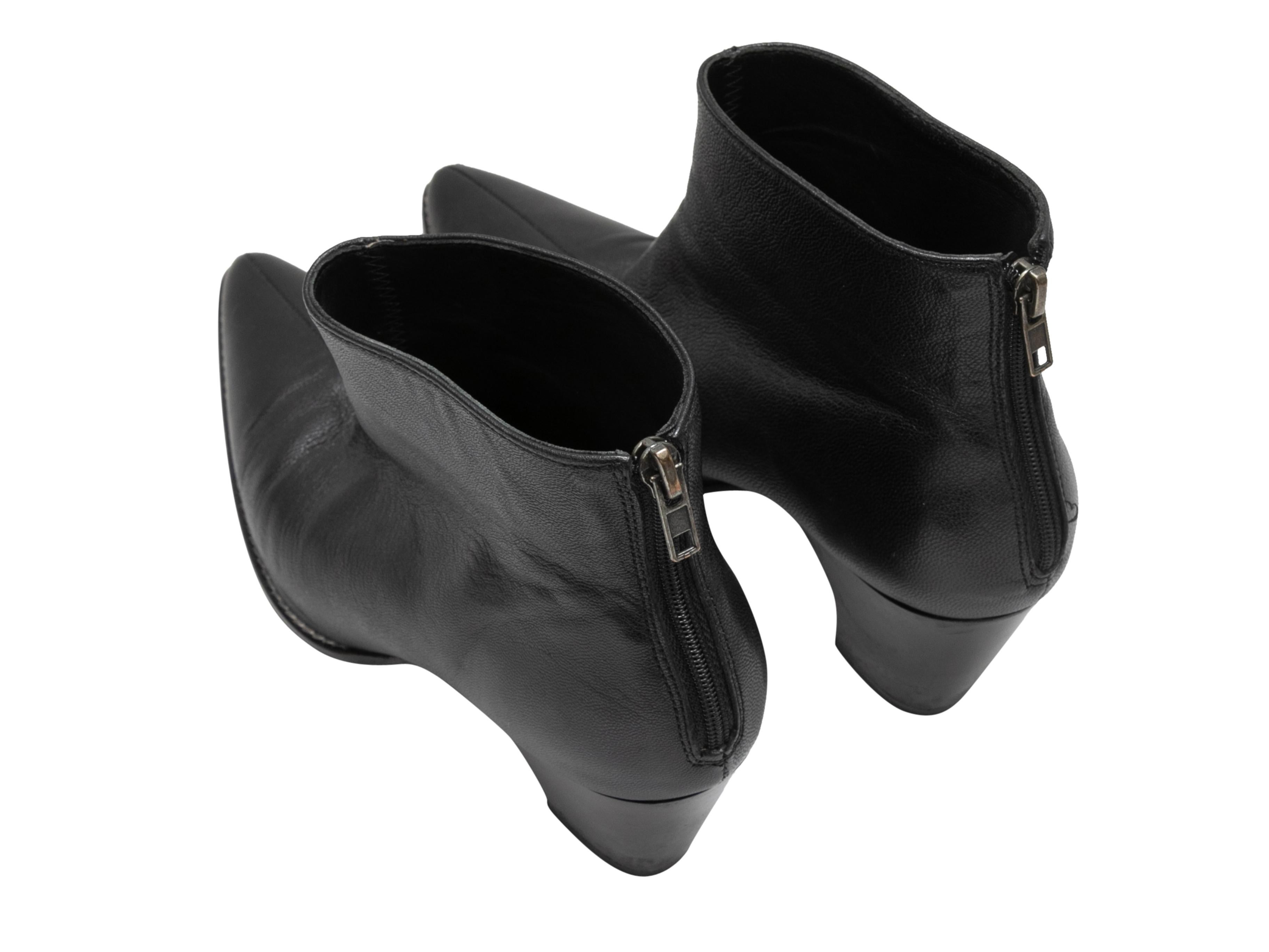 Black Rachel Comey Pointed-Toe Ankle Boots Size 37 In Good Condition For Sale In New York, NY