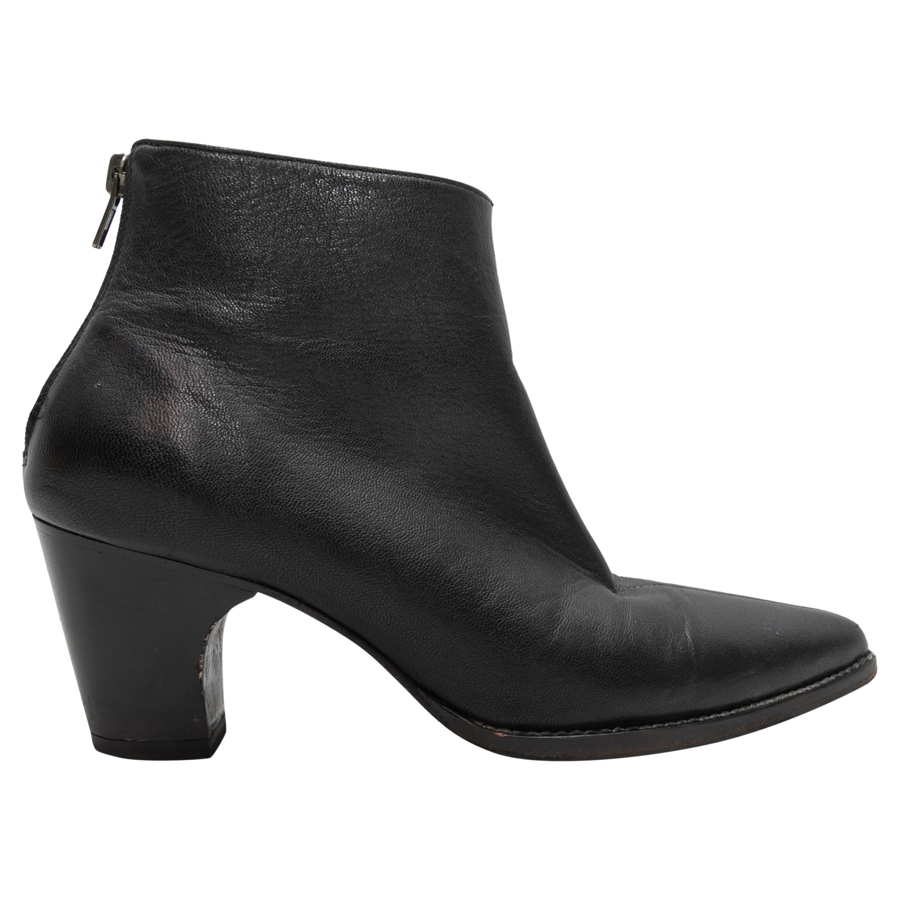 Black Rachel Comey Pointed-Toe Ankle Boots Size 37 For Sale