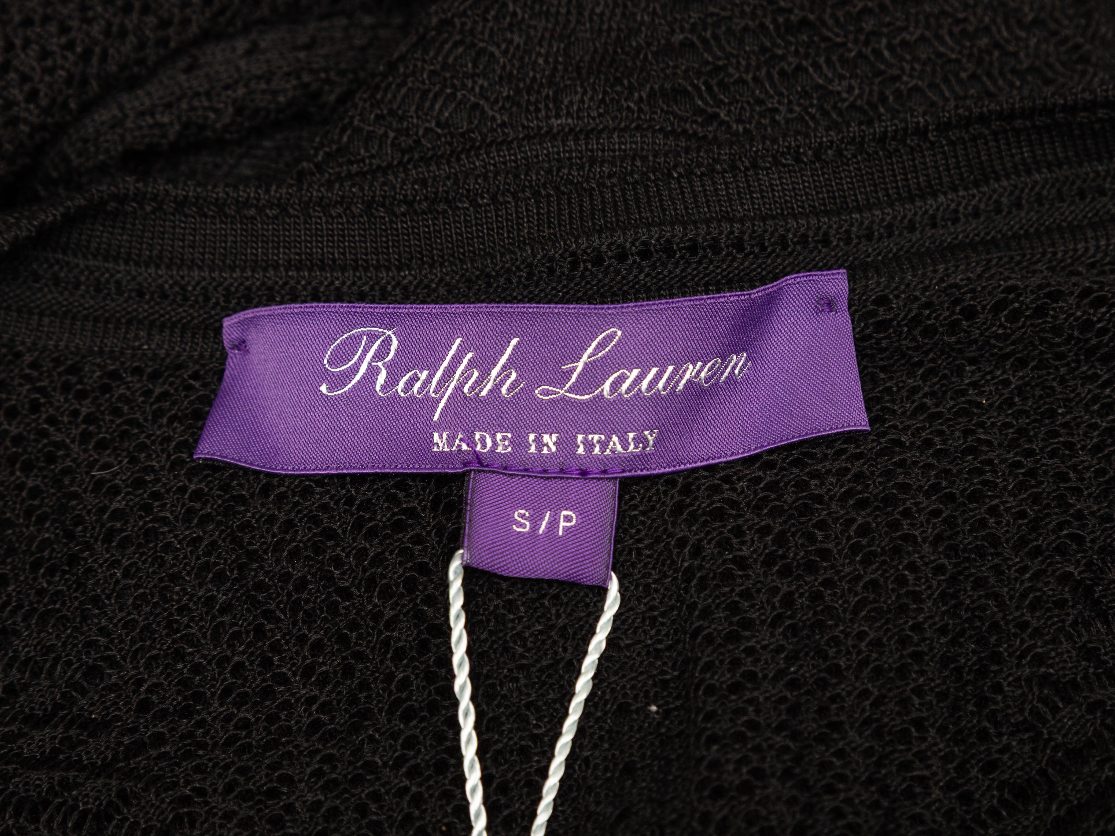 Schwarzes Ralph Lauren Purple Label Seidenmisch-Strickkleid Größe US S Damen im Angebot