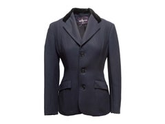 Black Ralph Lauren Wool & Velvet Blazer Size US S