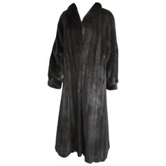 Black Ranch Mink Full Swing Coat 12-14 Authentic Black Diamond