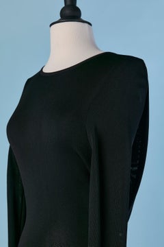 Schwarzes rückenfreies Abendkleid aus Viskose-Jersey ALEXANDRE VAUTHIER