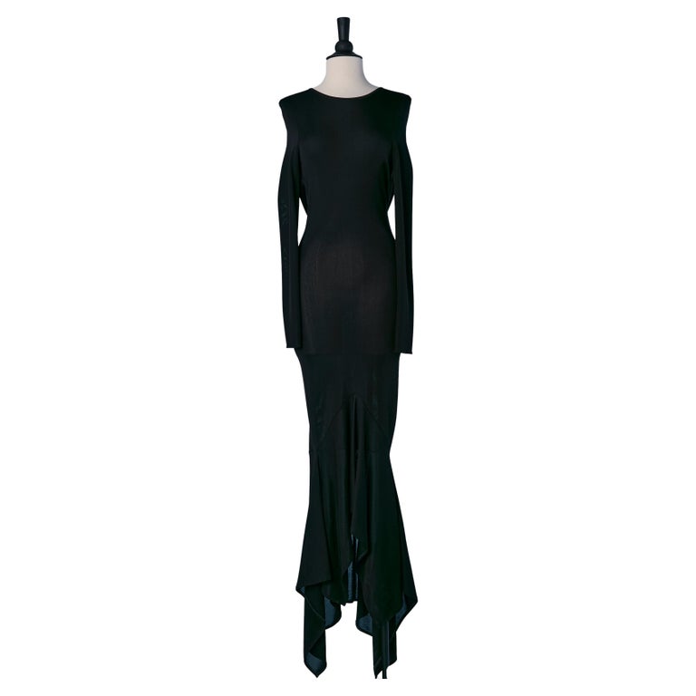 Black rayon jersey backless evening dress ALEXANDRE VAUTHIER For Sale at  1stDibs
