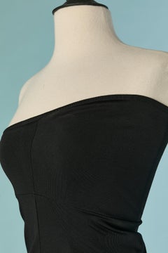 Schwarzes Bustier-Minikleid aus Viskose-Jersey mit Schnürung ALEXANDRE VAUTHIER