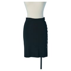 Black rayon jersey skirt BALENCIAGA