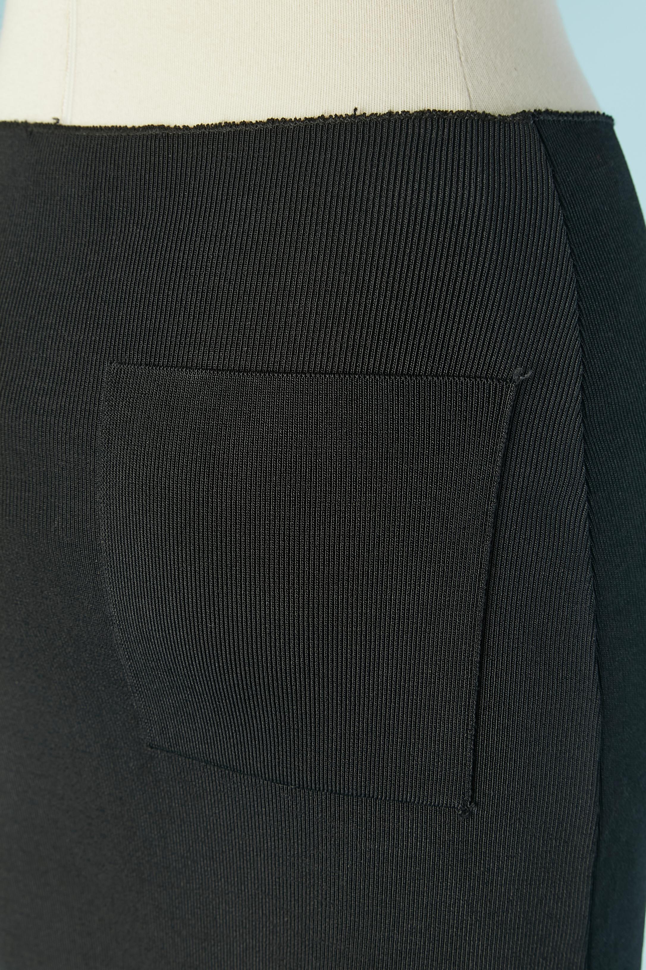 Black rayon jersey skirt with decorative buttons on the side Balenciaga LE DIX 1