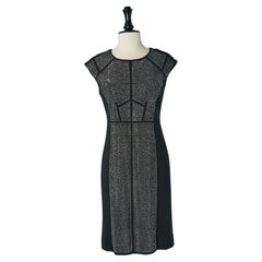 Schwarzer Viskose-Jersey mit silberner Nietenverzierung ETCETERA