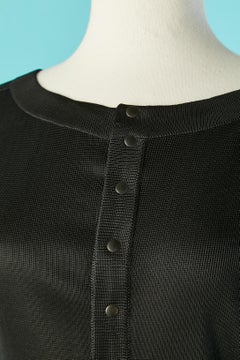 Black rayon knit cocktail dress Alaïa