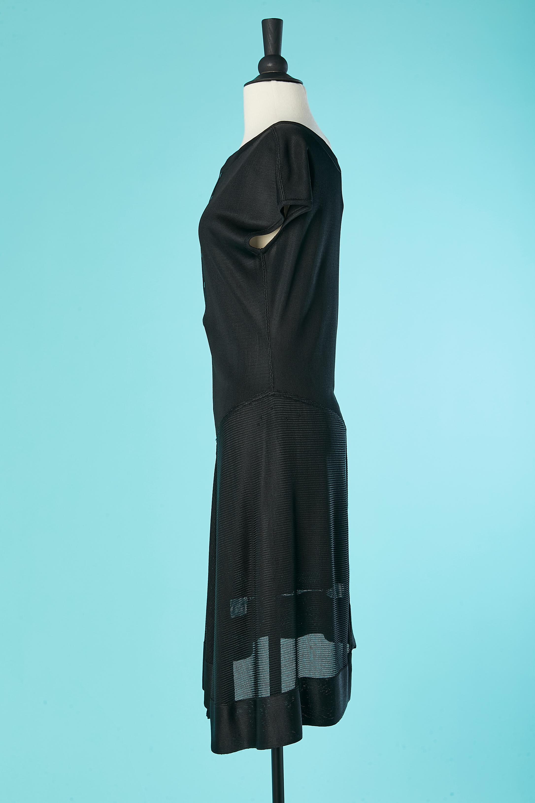 Women's Black rayon knit cocktail dress Alaïa  For Sale