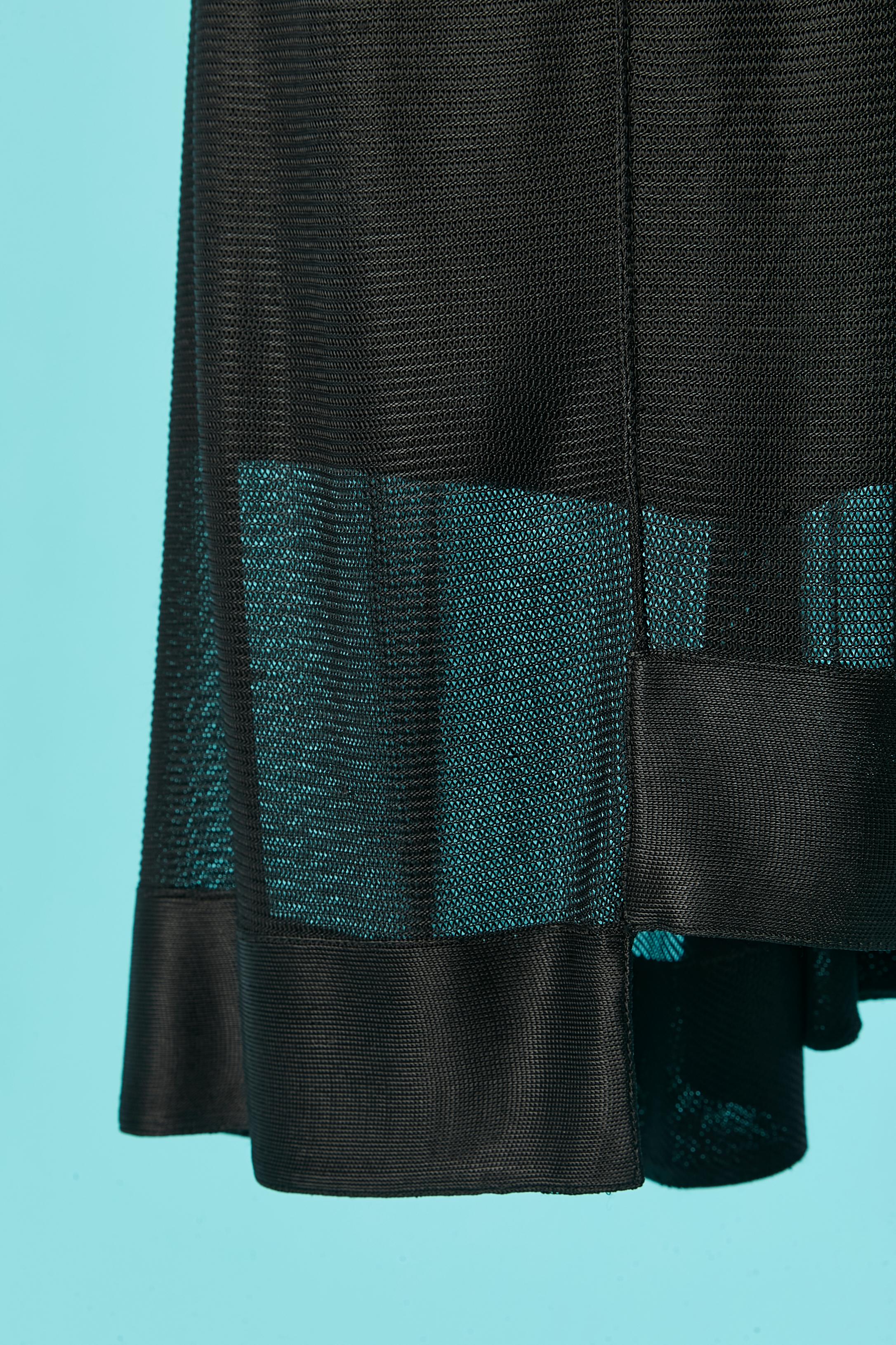 Vestido de cóctel de punto de rayón negro Alaïa en venta 1