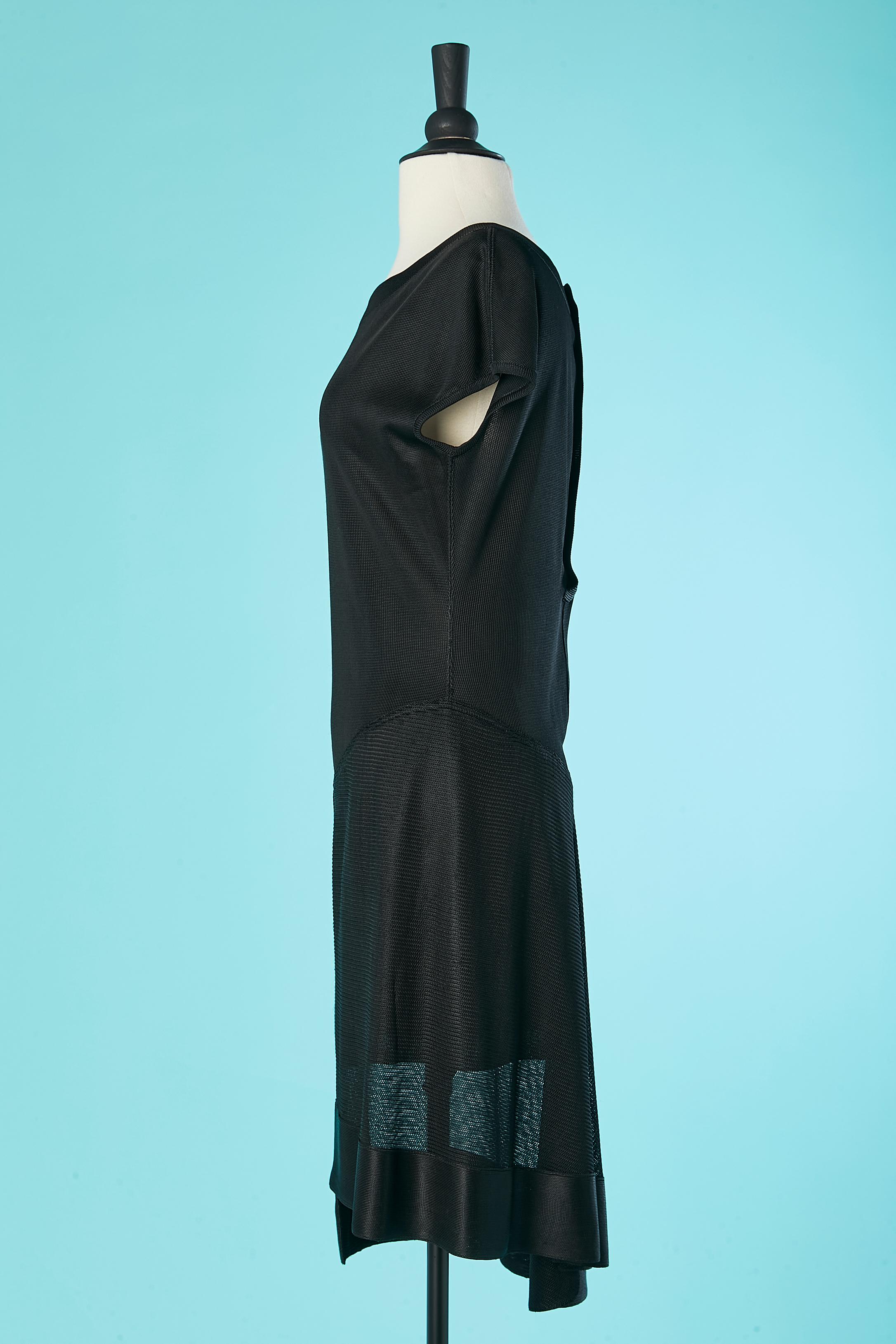 Black rayon knit cocktail dress Alaïa  For Sale 3