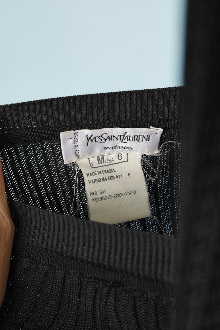 Black rayon knit ensemble YVES Saint LAURENT Variation 2