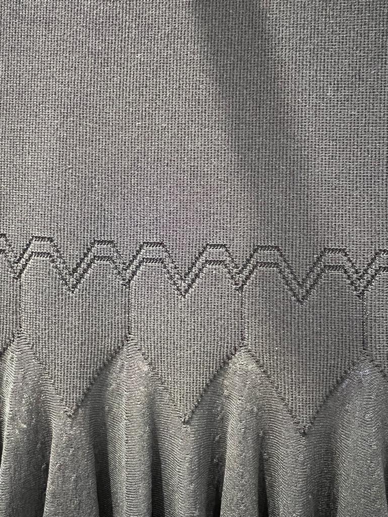 Jupe jacquard en maille de rayonne noire ALAIA Pour femmes en vente