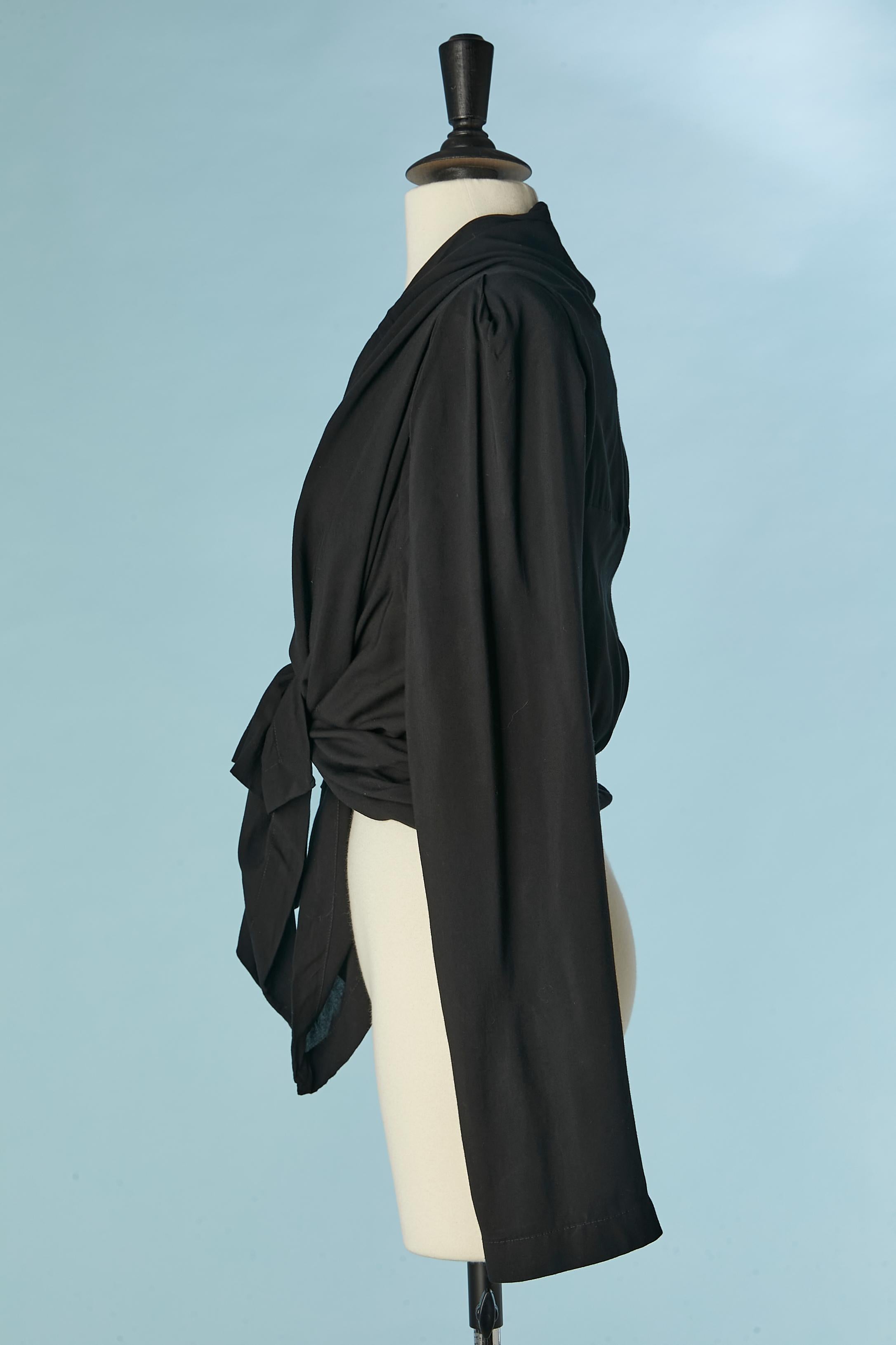 Black rayon shirt Ann Demeulemeester For Sale 2