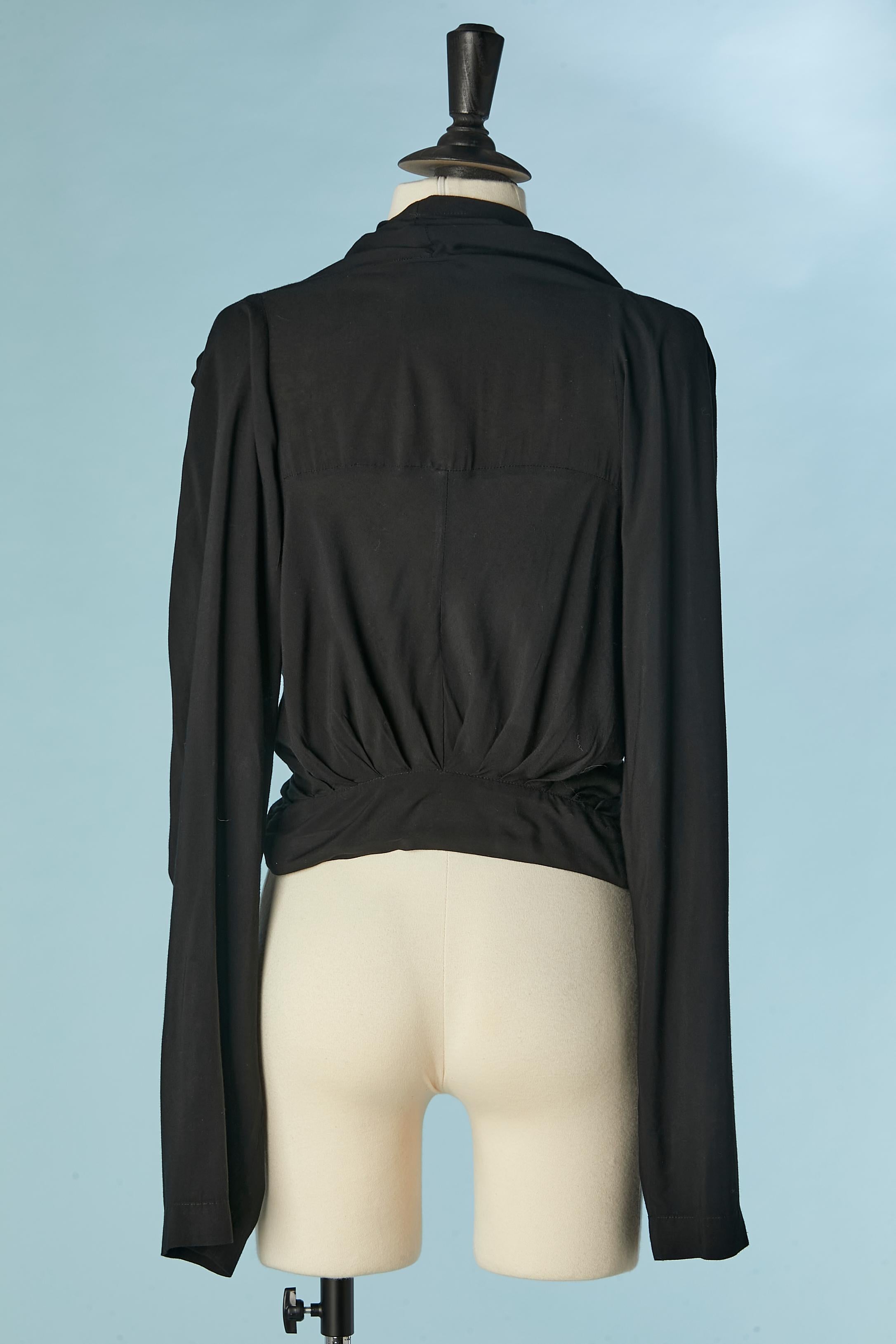 Black rayon shirt Ann Demeulemeester For Sale 3