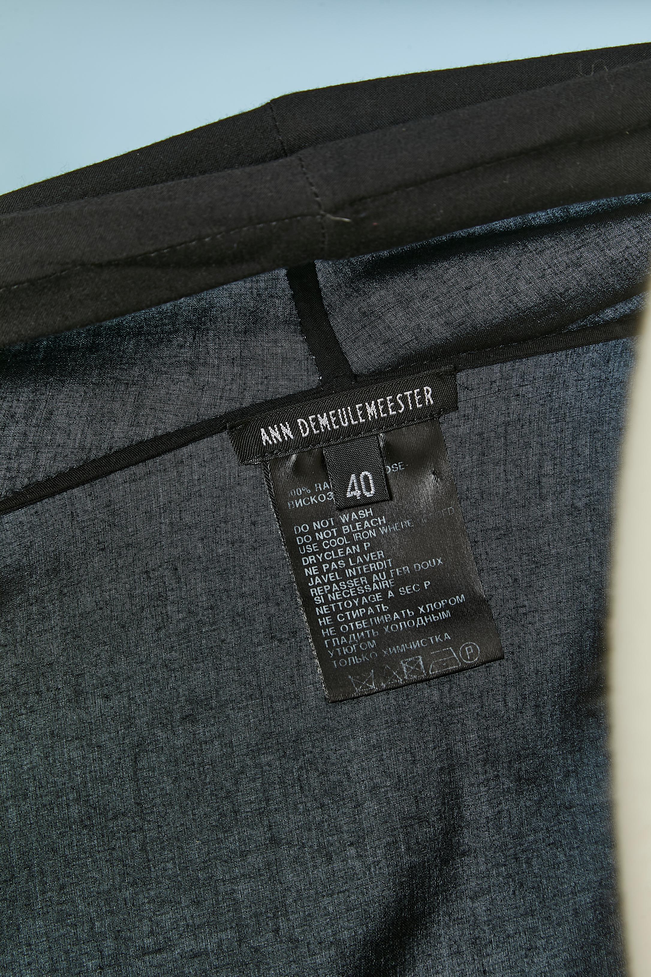 Black rayon shirt Ann Demeulemeester For Sale 4