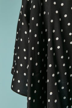 Black rayon skirt with white Polka dots ALEXANDRE VAUTHIER