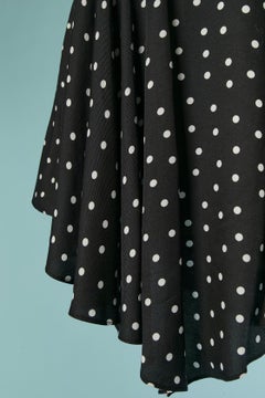 Black rayon skirt with white Polka dots ALEXANDRE VAUTHIER
