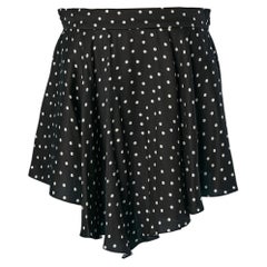 Black rayon skirt with white Polka dots ALEXANDRE VAUTHIER
