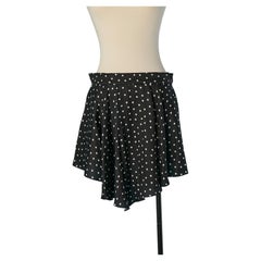 Black rayon skirt with white Polka dots ALEXANDRE VAUTHIER
