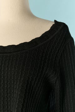 Black rayon top ALAIA