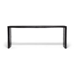 Black Reclaimed Elm Waterfall Console Table