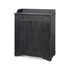 Armoire en pin recyclé noir