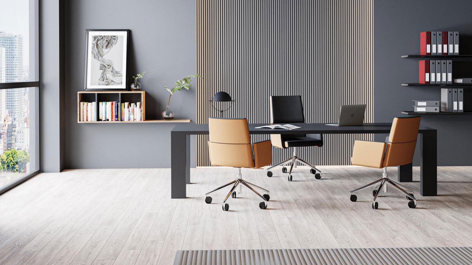 Black Rectangular Dining or Conference Table by De Sede 3