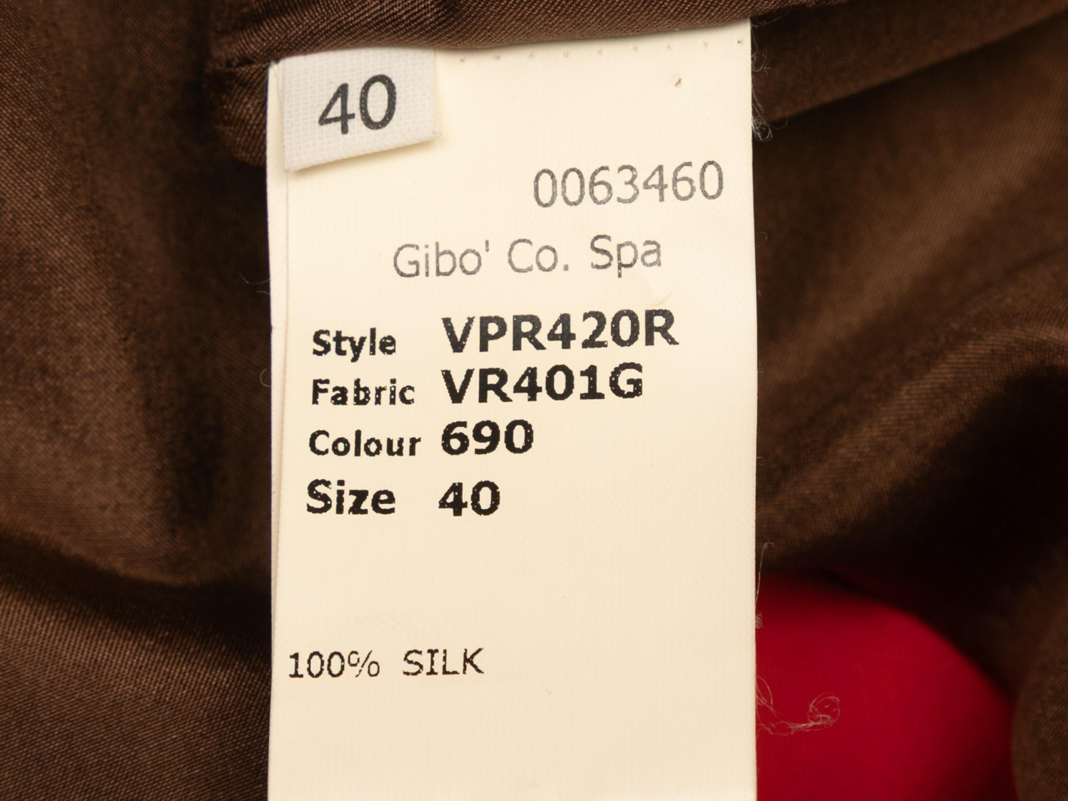 Black & Red Viktor & Rolf Silk Color Block Dress Size IT 40 For Sale 1
