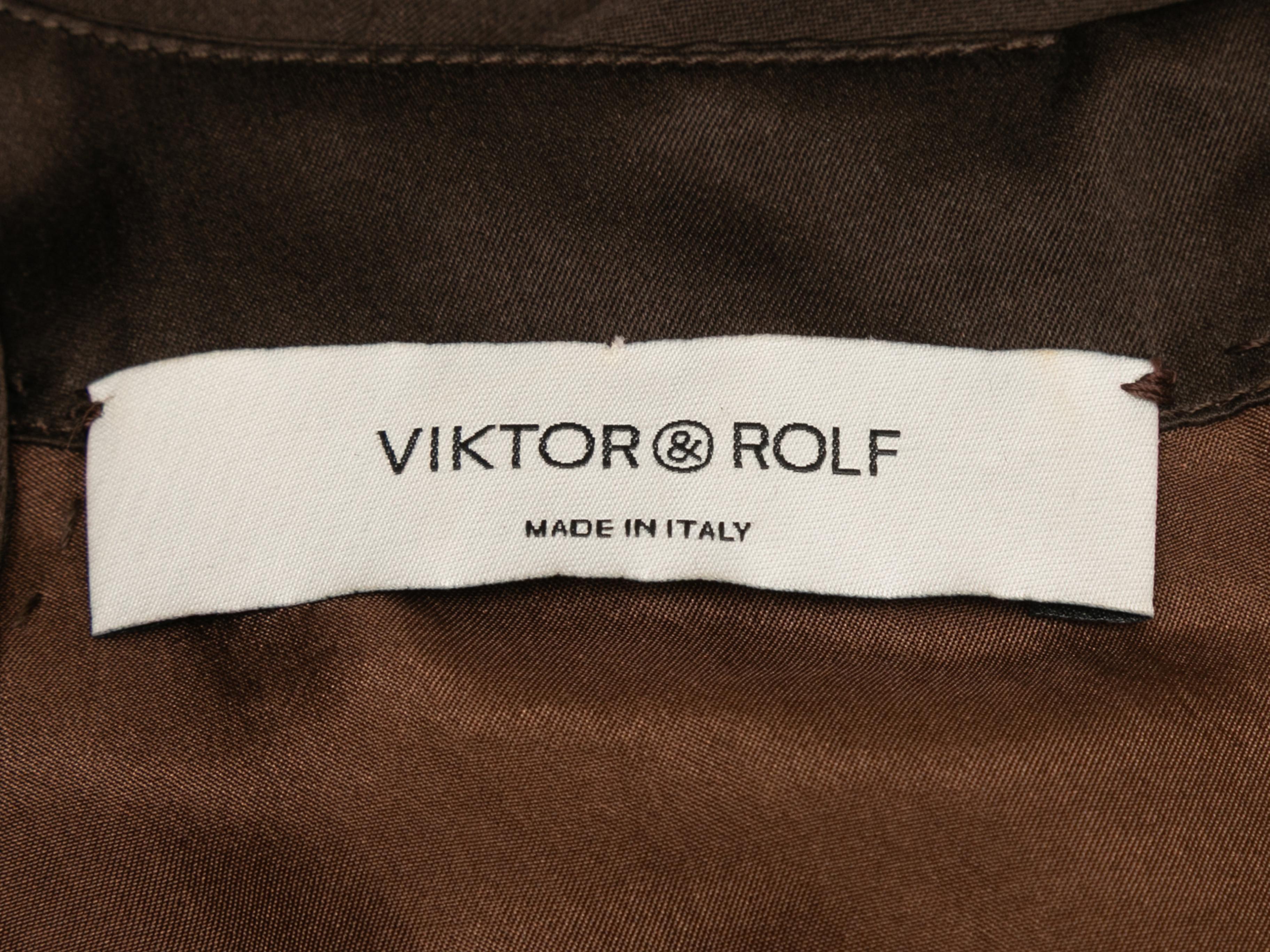Black & Red Viktor & Rolf Silk Color Block Dress Size IT 40 For Sale 2