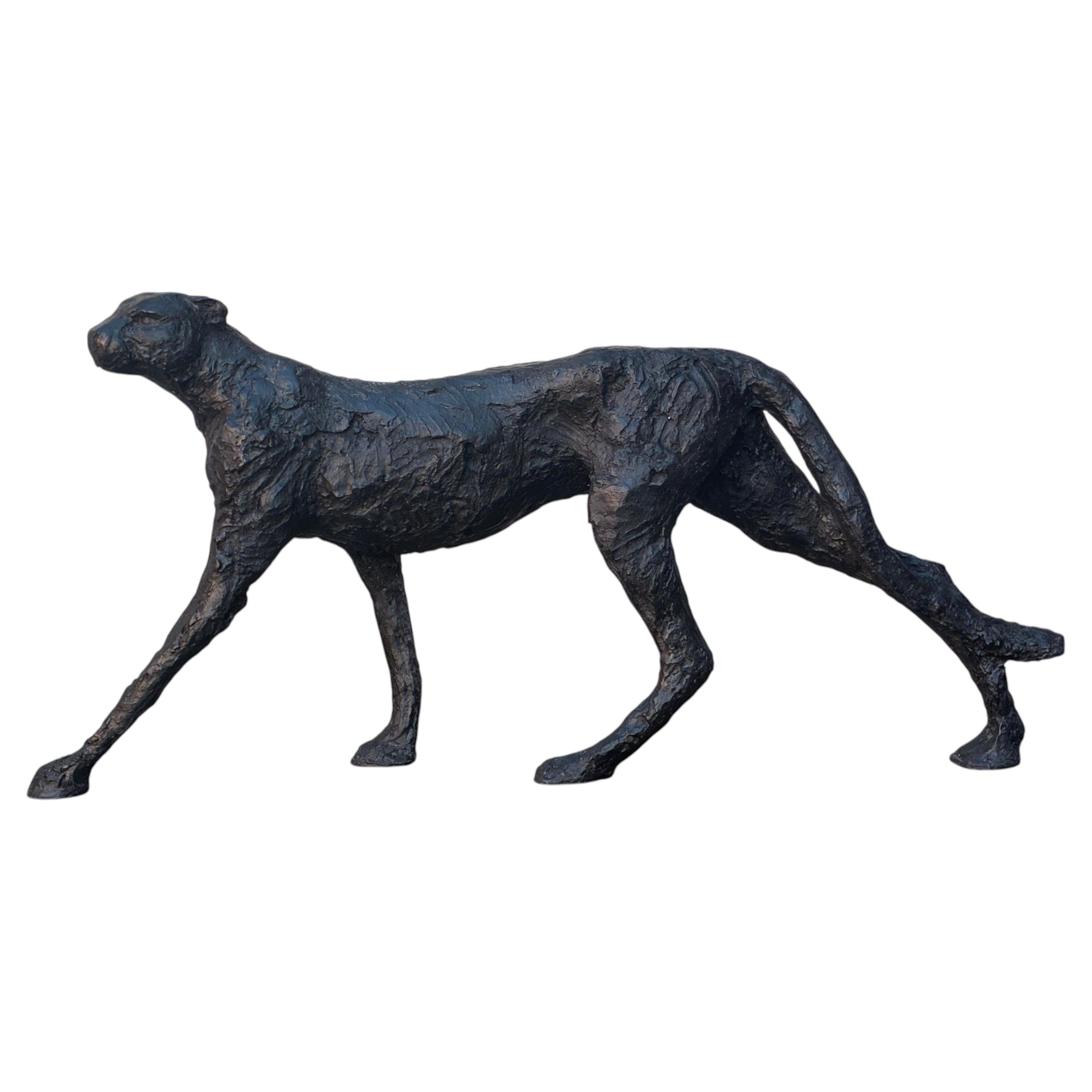 Sculpture Panthère noire en résine, années 1980