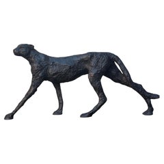Black Resin Panther Sculpture, 1980s