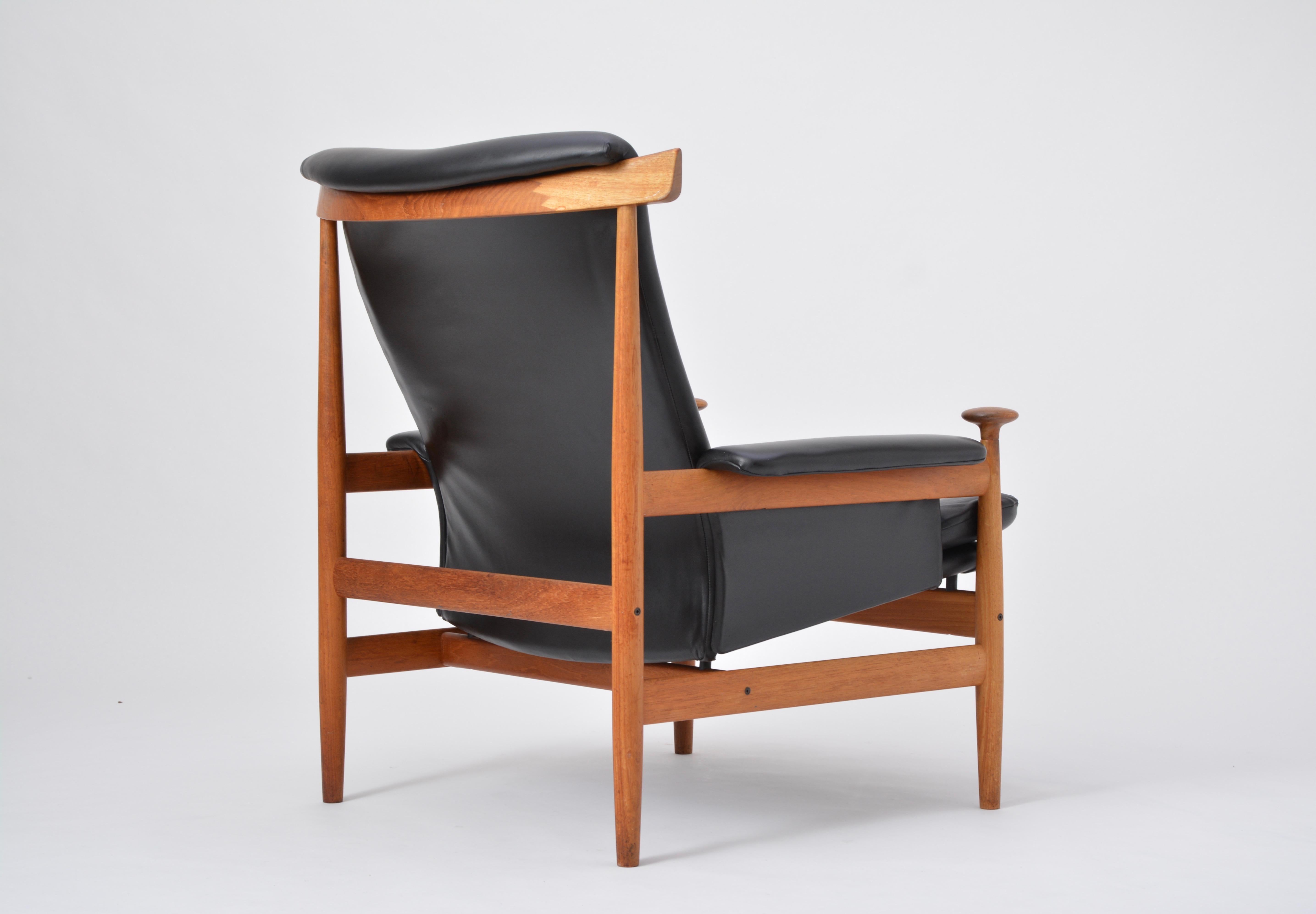 Black Reupholstered Bwana Model 152 Lounge Chair by Finn Juhl for France & Son 1