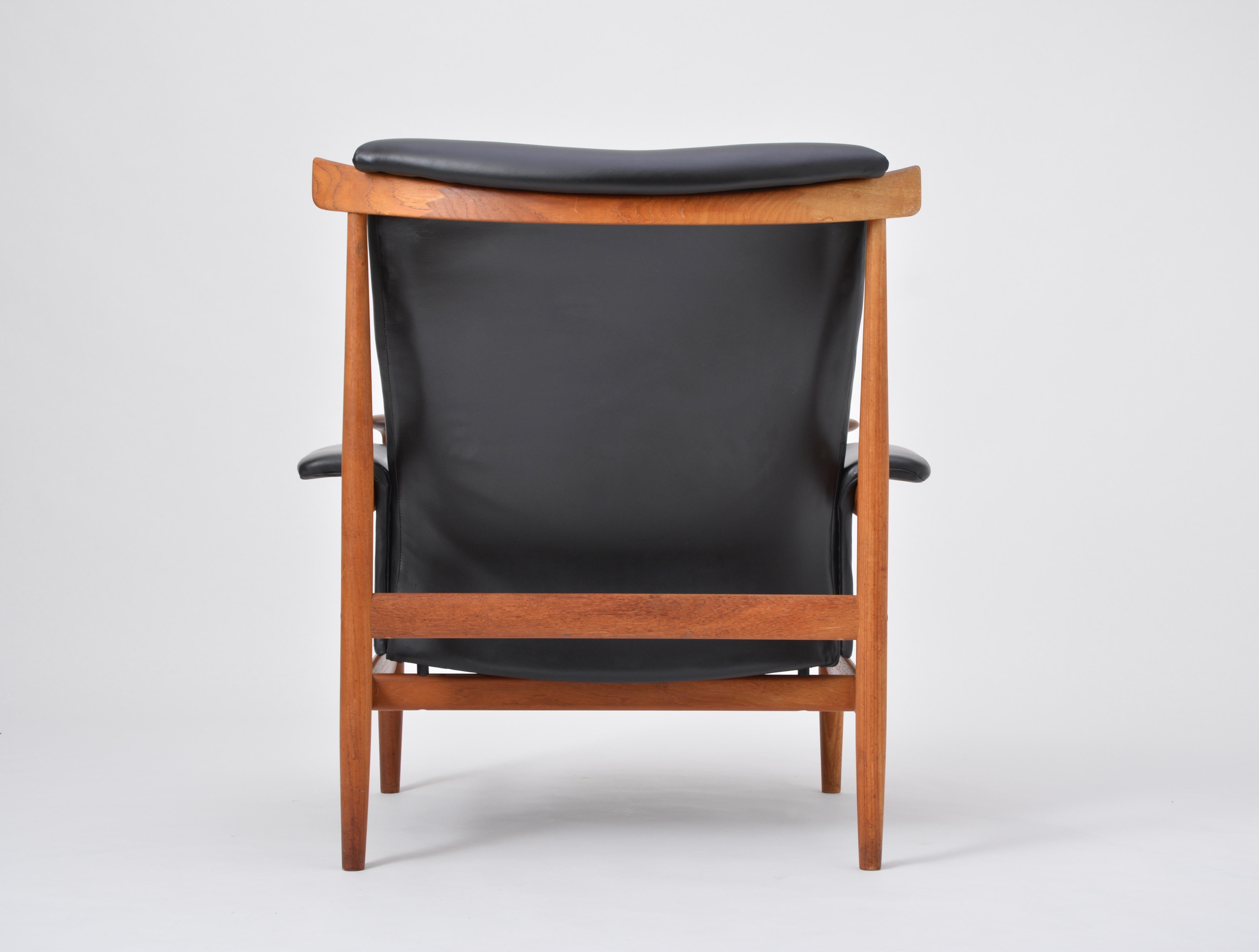 Black Reupholstered Bwana Model 152 Lounge Chair by Finn Juhl for France & Son 2
