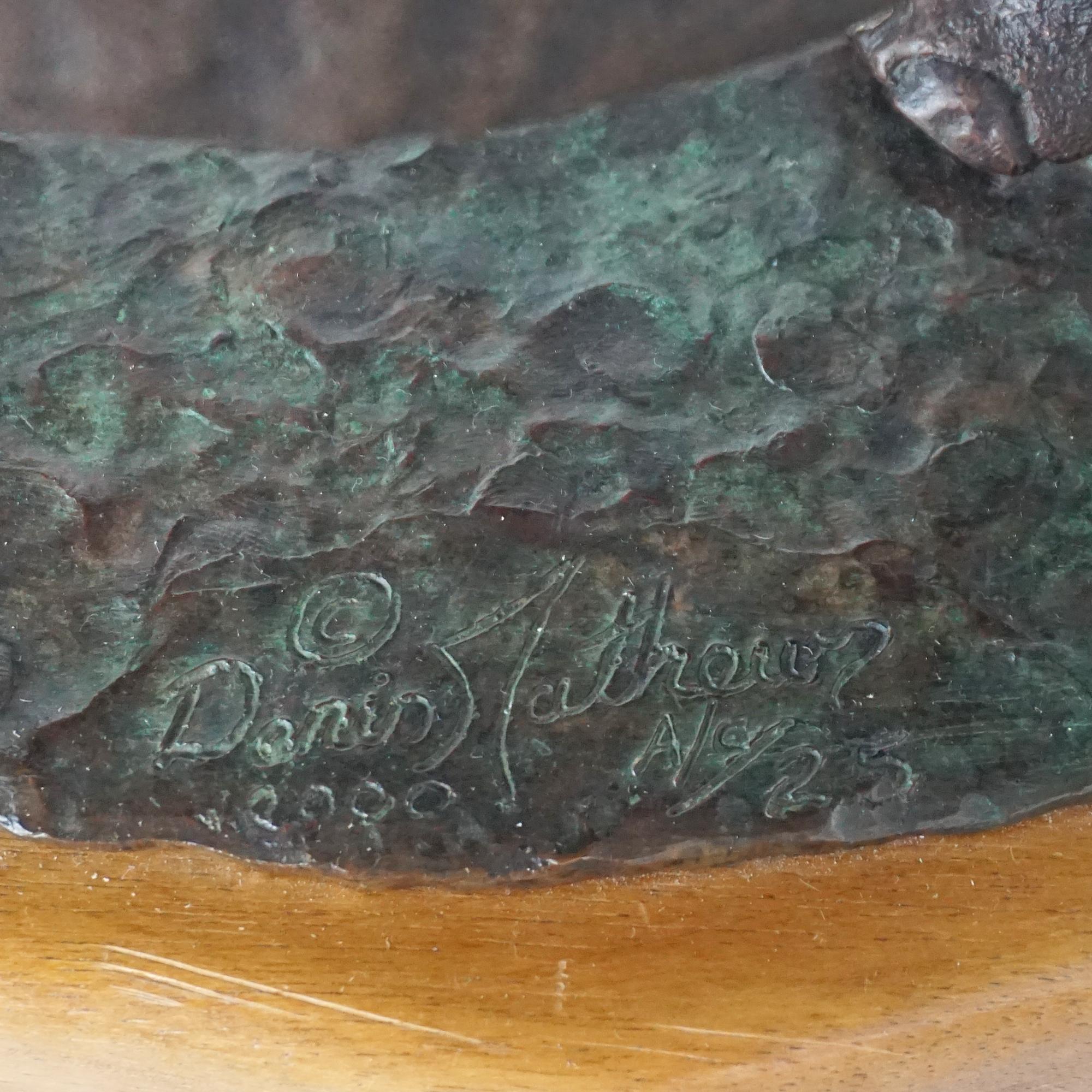 'Black Rhino' A late 20th Century Bronze Sculpture by Denis Mathews 4