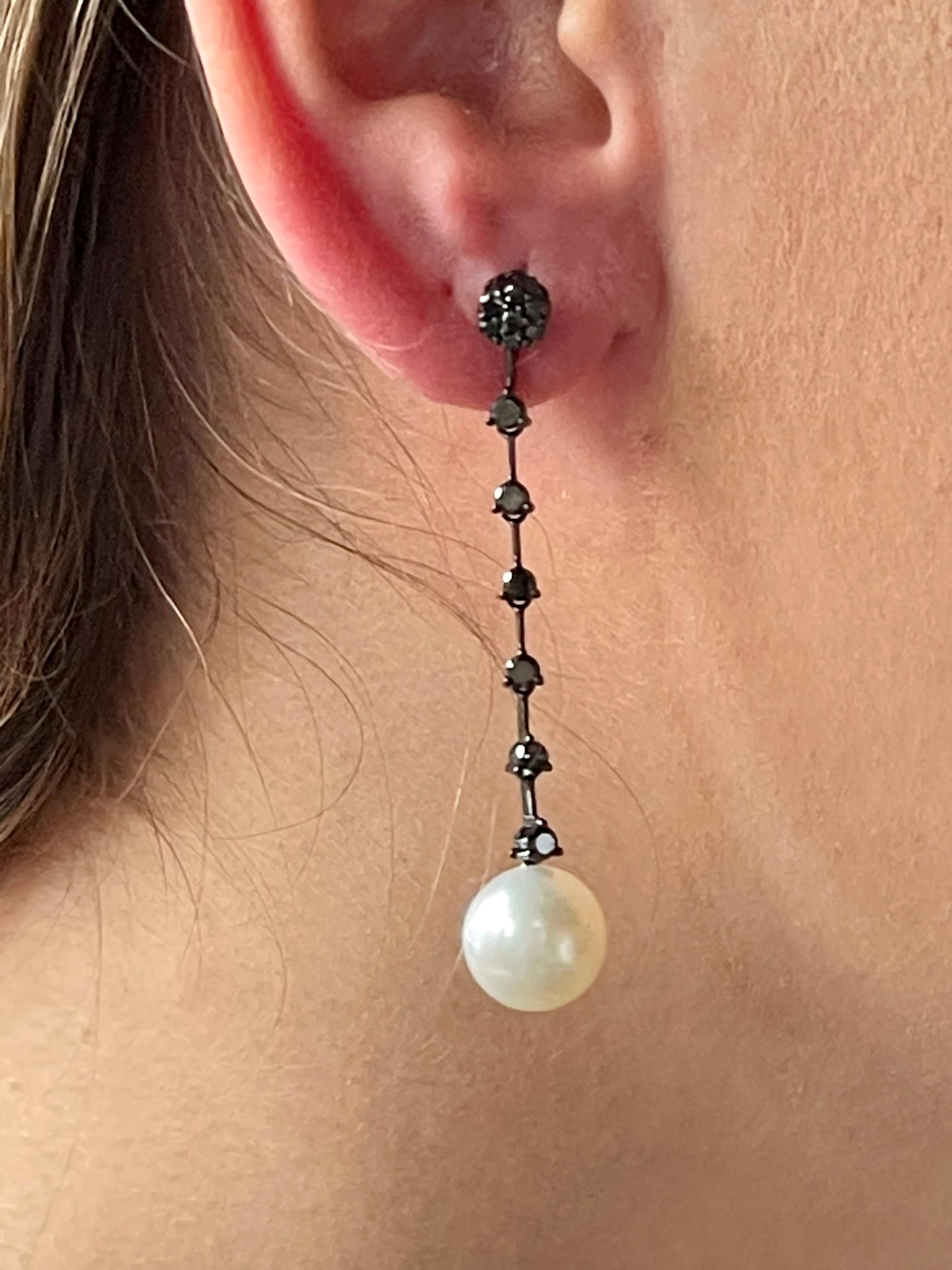single pearl dangle earrings