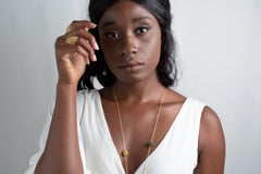 Black Rhodium and Gold Sphere Long Necklace