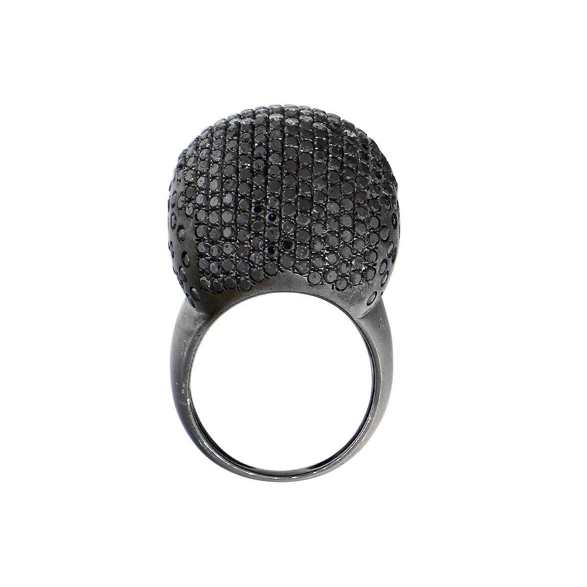 black rhodium mens ring