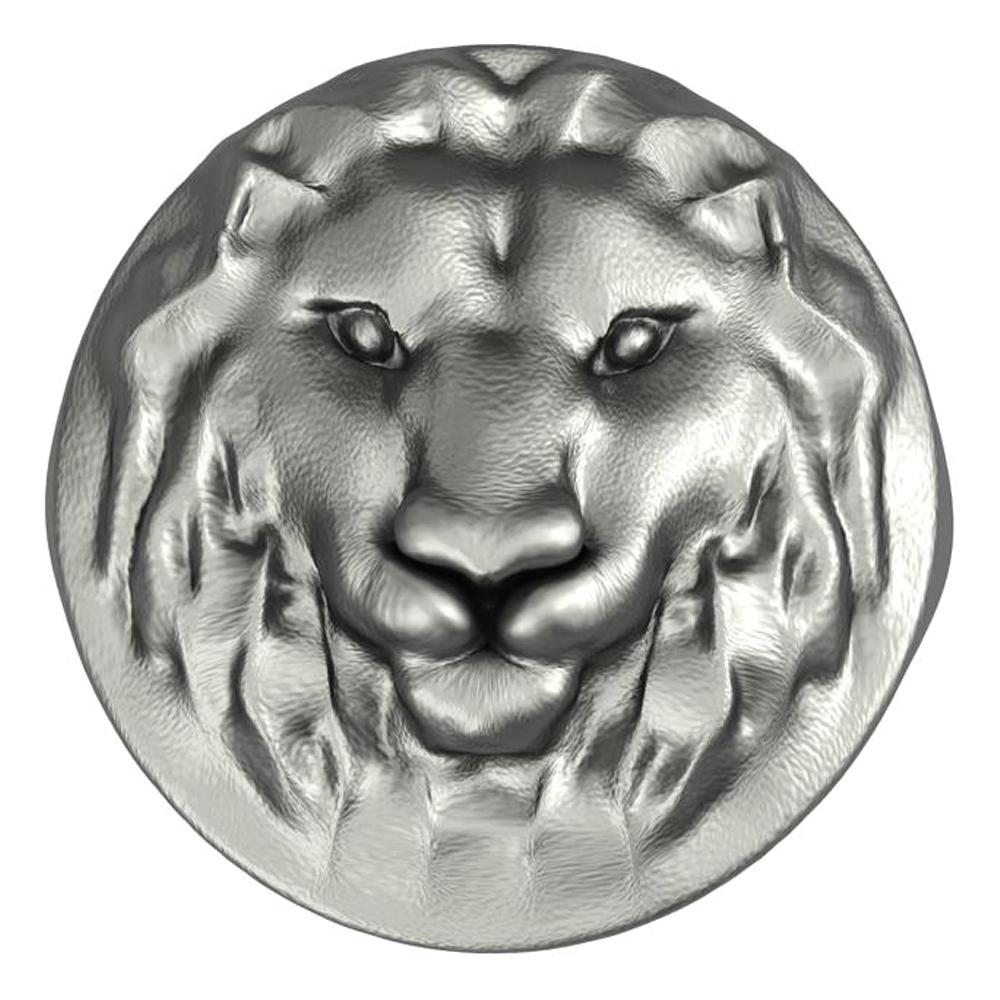 For Sale:  Black Rhodium Lion Signet Ring 8