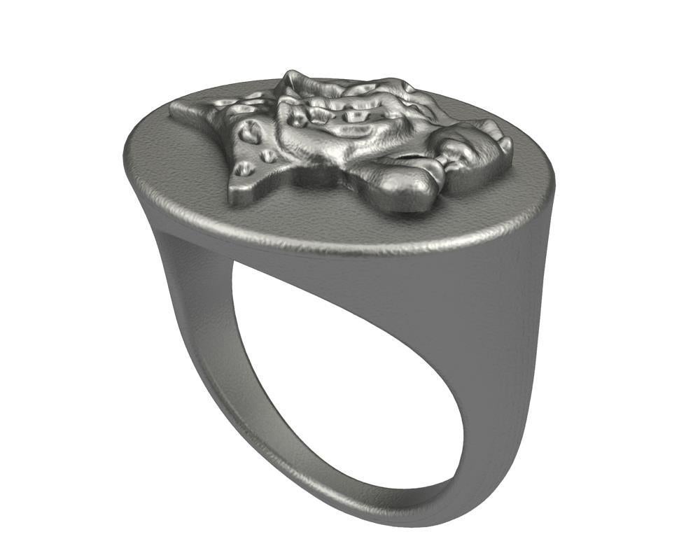 For Sale:  Black Rhodium Spotted Leopard Signet Ring 2