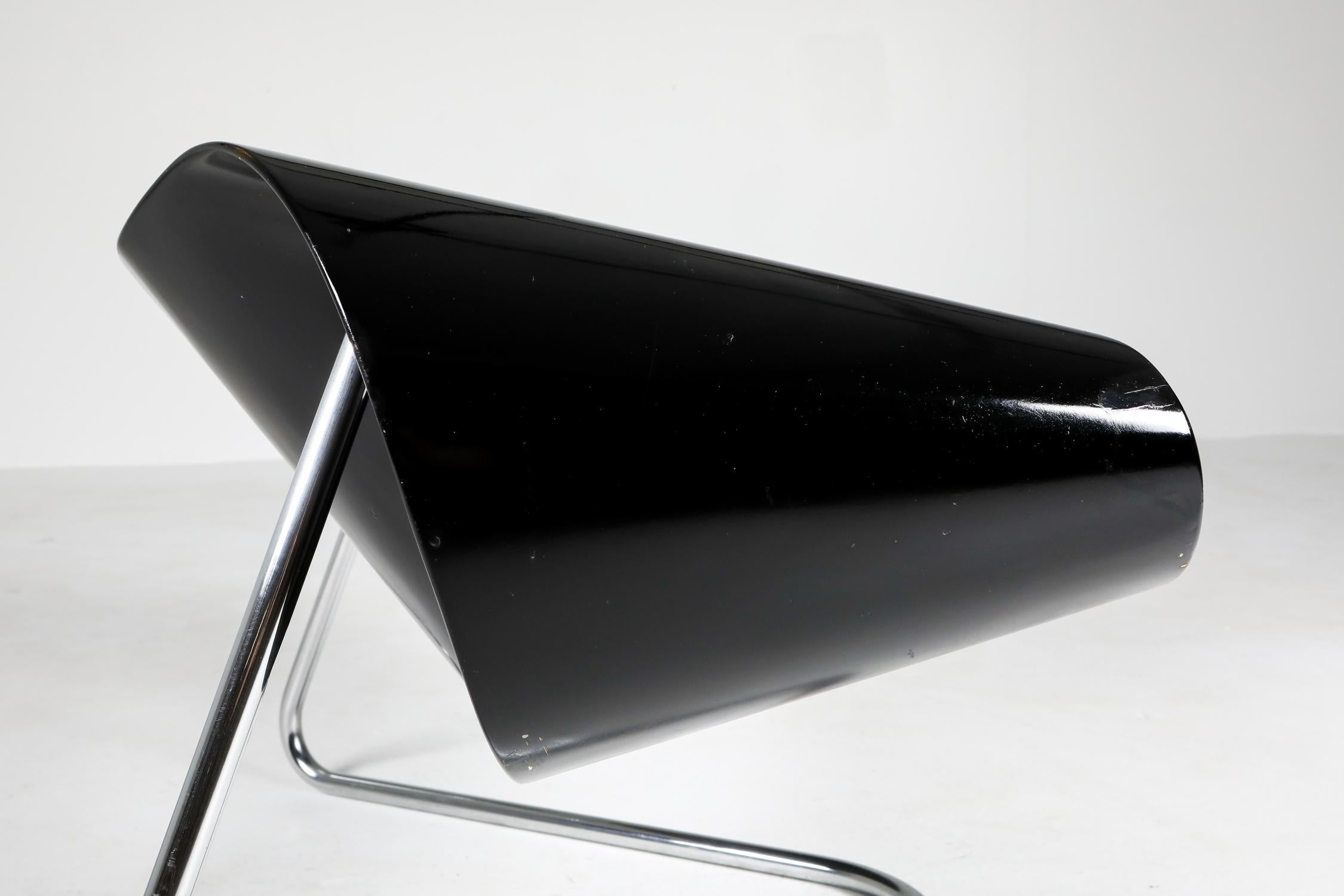 Black Ribbon Chair by Franca Stagi for Bernini, 1961 4