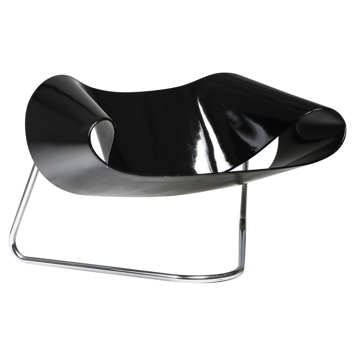 Black Ribbon Chair by Franca Stagi for Bernini, 1961