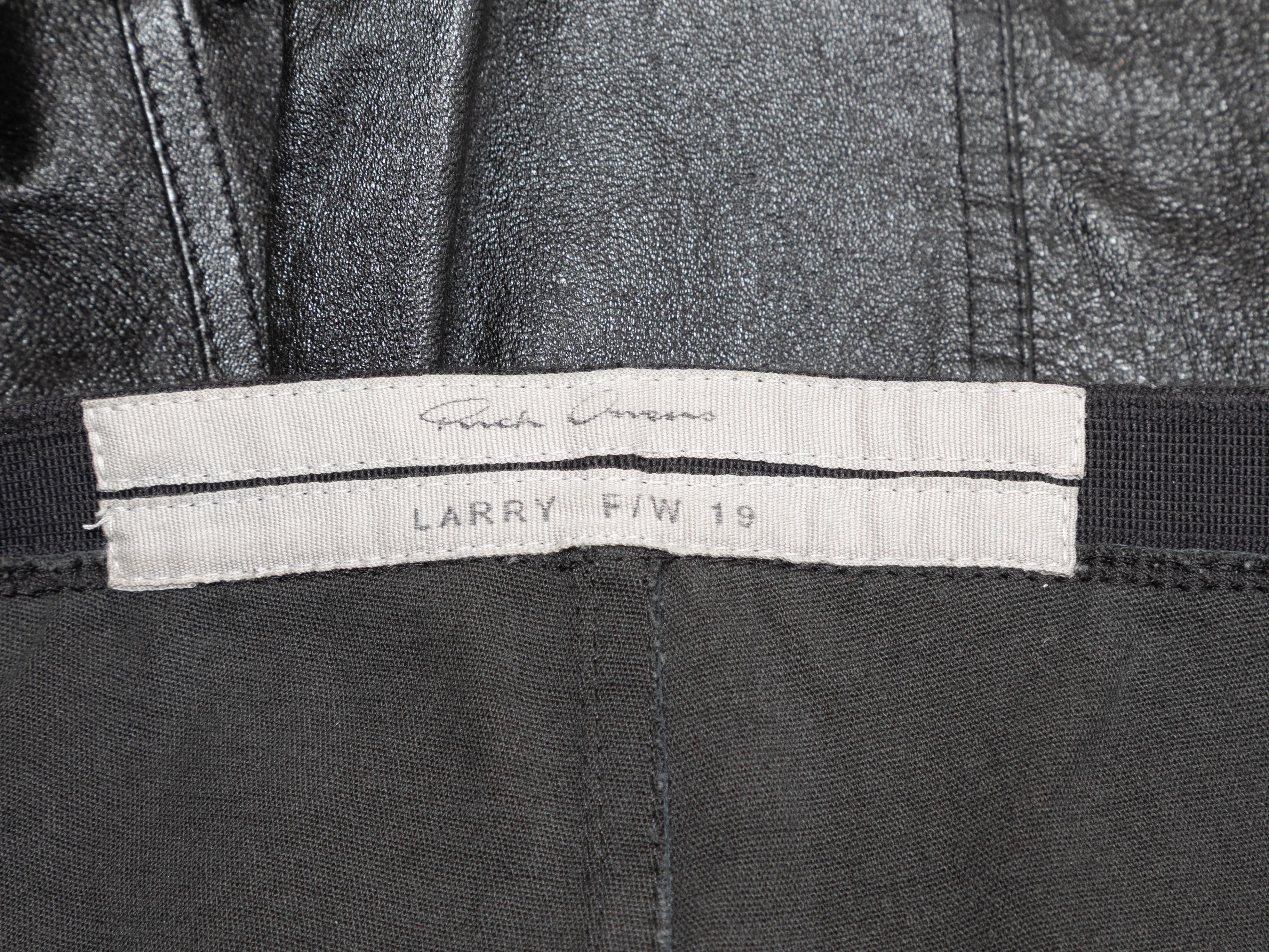 Leggings in pelle nera di Rick Owens taglia US 8 In condizioni buone in vendita a New York, NY