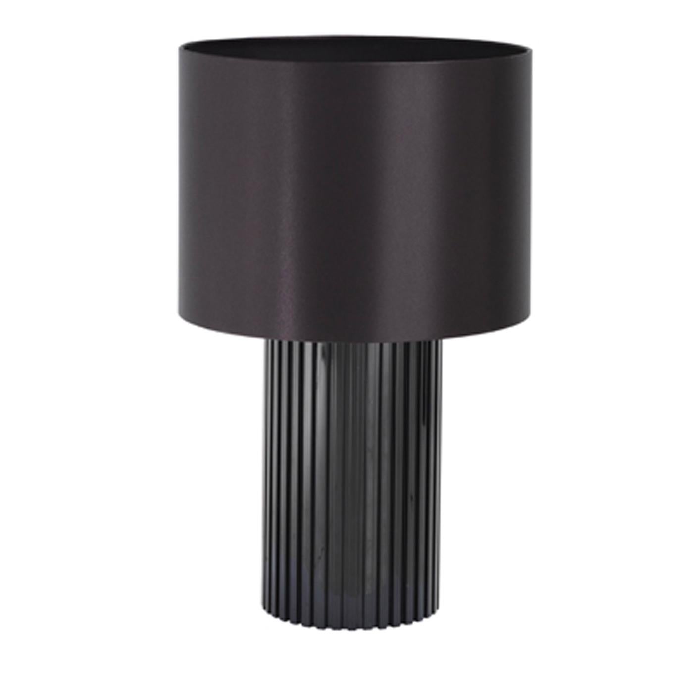 Modern Black Riga Round Table Lamp For Sale