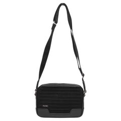 Borsa a tracolla in tela e pelle Rimowa nera